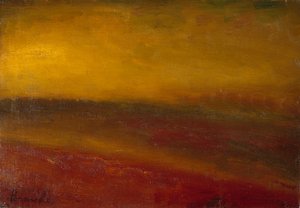 Sunset Landset Landscape (óleo sobre tela)