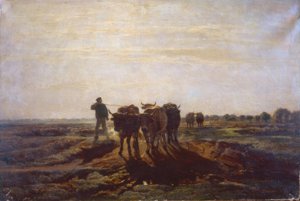 Paisagem plana com bois de Constant Troyon