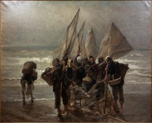 Camarões em Mariakerke de Constantin Emile Meunier