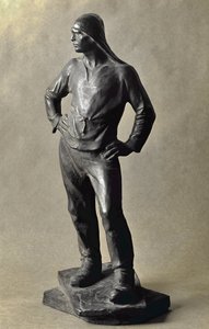O estivador do Porto de Antuérpia (escultura de bronze