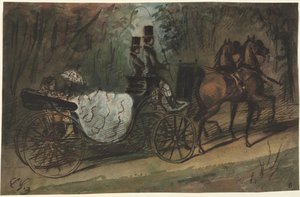 Carruagem no Bois de Boulogne de Constantin Guys