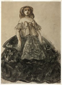 Mulher de pé de Constantin Guys