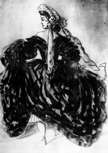 Estudo de uma mulher, século XIX, 1930. de Constantin Guys