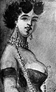 Mulher, século XIX, 1930. de Constantin Guys