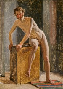 Um modelo masculino no estúdio de Eckersberg