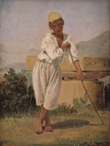 Um Menino Pastor. Pompéia de Constantin Hansen