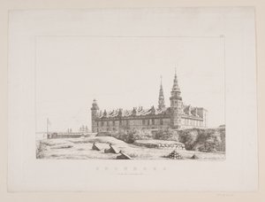 Dinamarquês: Kronborg visto do lado noroeste de Constantin Hansen