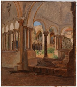 Pátio vazio do mosteiro de Constantin Hansen