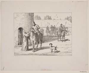Ilustração para Svend Grundtvig, "Marsk Stig: canção folclórica dinamarquesa do século 13", 1861 de Constantin Hansen
