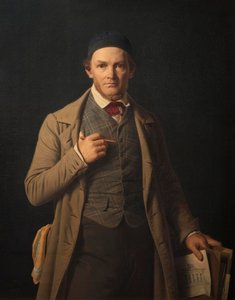 Retrato de Gottlieb Bindesbøll de Constantin Hansen