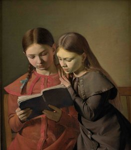 Signe e Henriette Hansen, irmãs do artista, 1826.