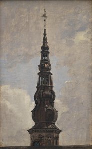 O Grande Pináculo do Castelo de Kronborg. Estudar de Constantin Hansen