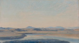 Tiber Landscape em Acqua Acetosa de Constantin Hansen