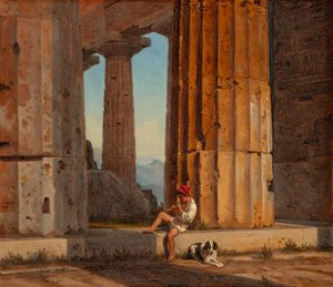 Vista do Templo de Poseidon em Paestum