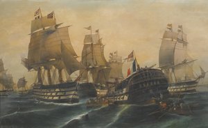 A Batalha de Trafalgar de Constantinos Volanakis