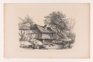 Casa de madeira sobre rio
A Paisagem (título da série)