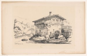 Casa com moinho de água em aldeia de montanha
A Paisagem (título da série)