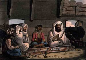 Mouros a bordo do Swiftsure, gravado por Joseph Constantine Stadler (fl.1780-1812) publicado por I. White, Londres