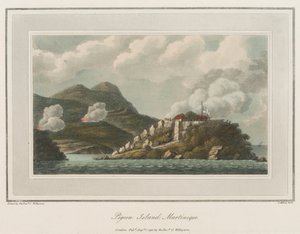 Ilha dos Pombos na Martinica. Litografia (56,6x43,4 cm), do Reverendo Cooper Willyams (1762-1816)