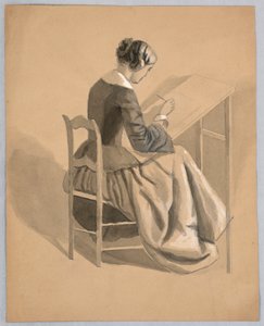 Uma mulher desenhando de Cooper Union Art School