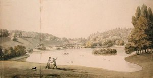 Stourhead, c.1780 (aguarela e lápis sobre papel)