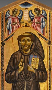 O retábulo Bardi São Francisco e vinte histórias da sua vida, A Capela Bardi, Pormenor do Santo e anjos