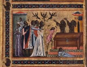 Retábulo de Bardi St. Francis e vinte histórias de sua vida, a Capela Bardi, detalhe