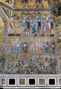 O Juízo Final Satanás devora as almas dos condenados - Detalhe dos mosaicos, ca1270