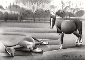 Formas abstratas de cavalos de Corné Akkers