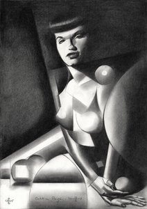 Mulher cubista sedutora de Corné Akkers