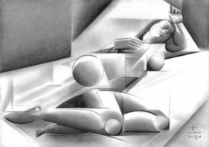 Forma feminina cubista de Corné Akkers