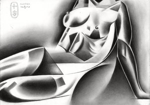Mulher cubista reclinada