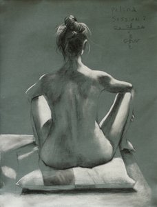 Nu elegante sentado de Corné Akkers