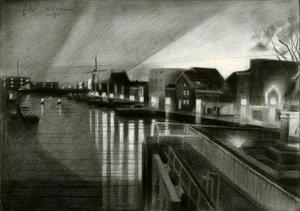 Brilho noturno do canal de Corné Akkers