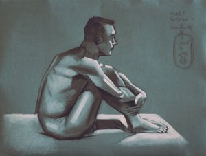 Figura masculina pensativa de Corné Akkers