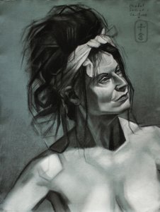 Esboço de uma mulher pensativa de Corné Akkers