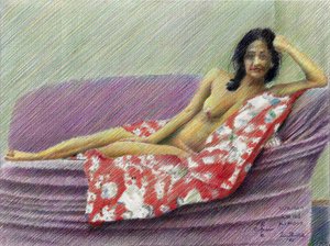 Retrato de um nu reclinado