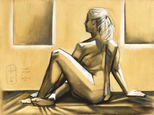 Estudo de figura sentada de Corné Akkers