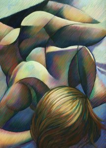 Figura abstrata serena de Corné Akkers