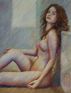 Mulher nua serena de Corné Akkers