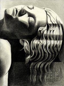Retrato de uma mulher serena de Corné Akkers