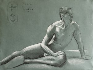 Estudo de uma figura masculina pensativa de Corné Akkers