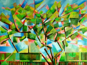 Árvore abstrata vibrante de Corné Akkers