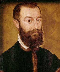 Retrato, de, um, homem, com, um, barba, ou, retrato, de, um, homem, com, cabelo marrom