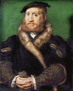 Renascença : Retrato de um homem barbado com casaco de pele par Corneille de Lyon (1500/10-1575)