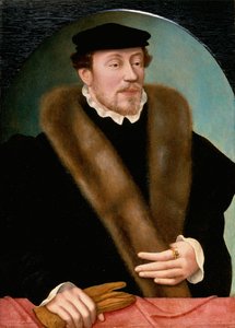 Retrato, de, um, cavalheiro, em, doublet, e, chapéu