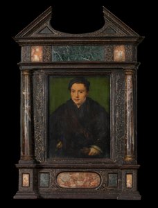 Retrato de um homem (óleo sobre painel) de Corneille de la Haye (1500 75)