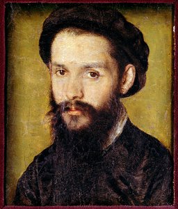 Retrato de Clement des Marets dit Marot (1496-1544) poeta francais. Pintura de Corneille De Lyon (Corneille de The Hague) (1500/1510-1574) Sol. 0,12 x 0,10 m. Século XVI. Paris, Museu do Louvre