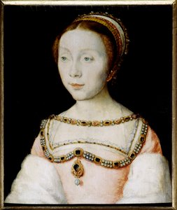 Retrato de Françoise de Longwy, esposa do almirante Philippe Chabot, viúva em 1543, casada novamente em 1545 com Jacques de Peruse, senhor de Ecars. Pintura de Corneille De Lyon (Corneille de The Hague) (1500/1510-1574). Óleo sobre madeira. Dim: 0,13 x 0,1
