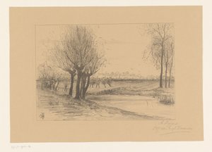Prado com salgueiros de sondagem
Na Zeeland (título sobre o objecto) de Cornelia Christina Johanna van Trigt Hoevenaar (signed by artist)